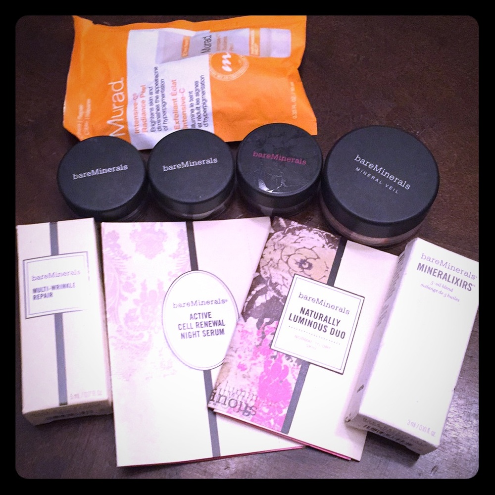 Bare Minerals mineral veil + blush + eyeshadow